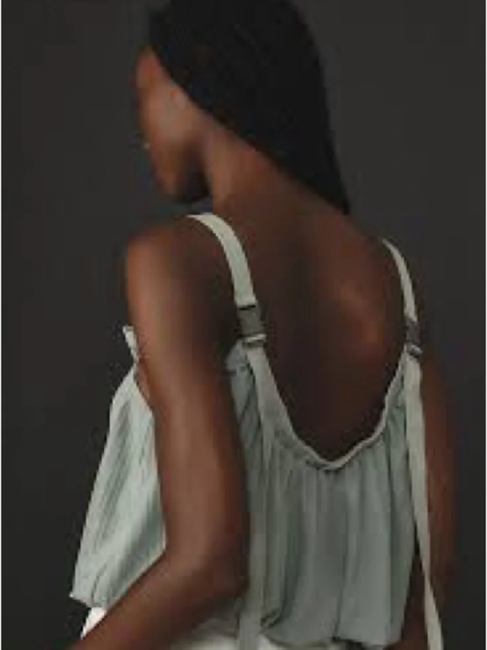 Anthropologie Sheer Ribbed Buckle Bubble Tank NWT size large - Picture 3 of 11